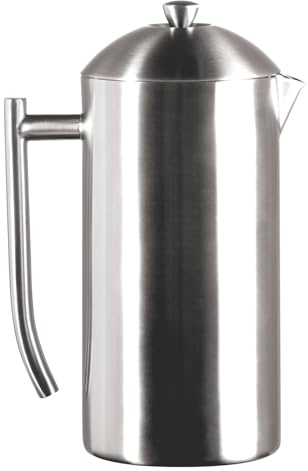frieling 231 Double Wall Stainless Steel - Cafetera de prensa francesa con filtro doble de sedimento cero, acero inoxidable, cepillado