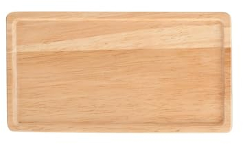 H&H Vassoio Rettangolare, 20x12 cm, Legno Chiaro, 20x12x1 cm