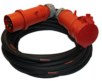 netbote24 Profi CEE Starkstrom Verlängerungskabel 5x2,5mm² H07RN-F TITANEX Kabel mit MENNEKES Steckern 32A IP44 (20m)