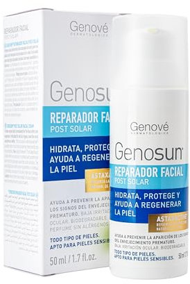 Genosun | Reparador Facial Post-Solar | Aftersun para Todo Tipo de Pieles | Locion Hidratante y Reparadora | Cuida de tu Piel Despues del Sol | 50 ml