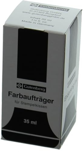 Gutenberg Stempelfarbe ohne Öl 35ml schwarz