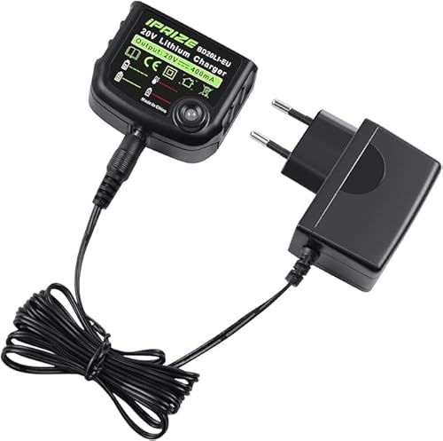 iPrize Chargeur Lithium 18 V / 20 V Compatible pour Black&Decker Batterie BL2018 BL2018-XJ LBXR20 LBXR20-OPE LB20 LBX20 LBX4020 BL1514 BL1518 LBXR16 LB2X4020