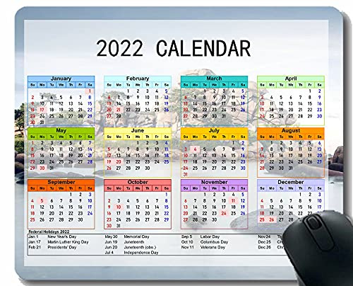 Spelmusmatta 2022 års kalender med semester, havsstenar stenar spelmusmatta