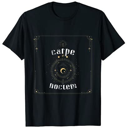Dark Academia Estética Carpe Noctem Sol y Luna Camiseta