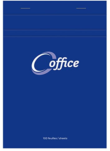 Calligraphe Clairefontaine 15855C - Packung mit 5 Schreibblöcken Calligraphe Office kopfseitig geheftet, DIN A5 14,8x21 cm, 50 Blatt kariert, 56g, Blau, 1 Pack