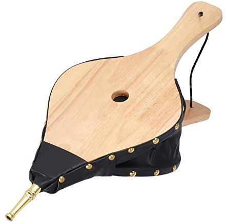 Natudeco Souffleur en bois souffleur cheminée soufflet buse de coulée pompe à soufflet manuelle bois massif Durable pour la cuisine en plein air Camping Barbecue outils