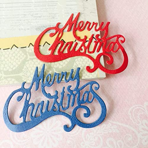 Merry Christmas Stanzformen für Kartenherstellung, Frohe Weihnachten, Stanzschablonen für DIY, Scrapbooking, Fotoalbum, dekorative Prägepapier