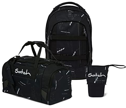 Satch Pack Pencil Slider Edition Schulrucksack Set 3tlg. mit Sporttasche (Ninja Matrix)