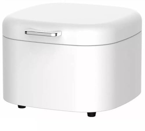 Luckyberg Brotkästen,Brotaufbewahrungsbox,Geräumiger Brotkasten aus Metall, Brot und Kekse Lange Aufbewahren und Frisch,29x26,5x 19,5cm (Brotkasten weiß)