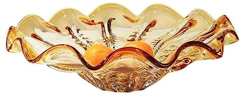 JCAKES Bols de Fruits Grand Verre Transparent Bol de Fruits Maison Salon Cuisine Plat de Fruits Restaurant Bureau Snack Stockage Bol Corbeille de Fruits Légume