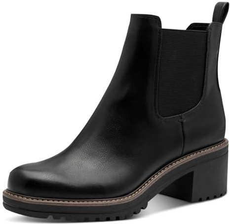 Marco Tozzi Bottines Chelsea pour femme 2-25421-43 - Noir - Taille 39 EU, Noir, 39 EU