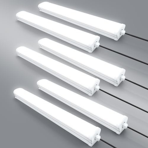 Lightasea Feuchtraumleuchte Led,Led Röhre 150cm 50W 5000LM 6500K Kaltweiß IP66 Wannenleuchte Werkstattlampe Kellerlampe 180° Abstrahlwinkel Leds Leuchtstoffröhre für Keller Werkstatt Garage Küche Büro