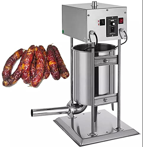 Insaccatrice Elettrica Per Salsicce, Macchina Per Salsicce In Acciaio Inossidabile A Velocità Regolabile Con Capacità Di 12 L/28 Libbre, Insaccatrice Per Carne Verticale Con 4 Tubi Per Salsicce, Per