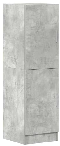 vidaXL Köksskåp betonggrå 38x41,5x131,5 cm konstruerat trä, köksskafferi, köksförvaringsskåp, kök sideboard skåp, köksskafferi skåp, köksskåp