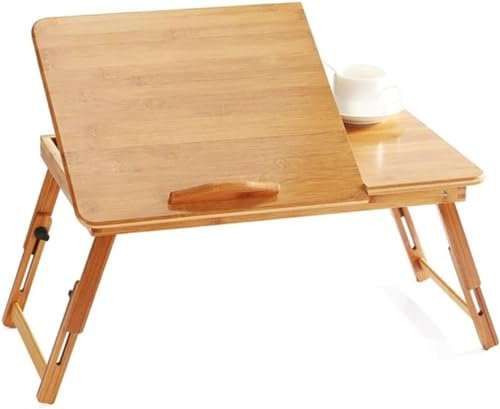 Faltbarer Laptop-Schreibtisch mit verstellbarer Höhe, tragbarer Computerständer für Bett, Sofa, Picknick, multifunktionaler Lerntisch für Notebook