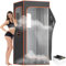Adamson Sauna Portatil - Sauna Vapor 2.6L 1000W + Silla + Control Remoto + Masajeador de pies & Alfombra Antideslizante - Nylon Naranja