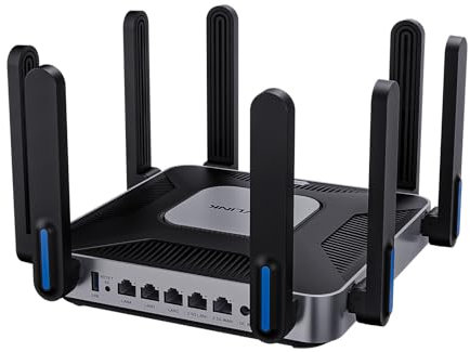 WAVLINK AX6000 WiFi 6 Router, 5950 Mbps Dual Band Wireless Gaming Router, 5GHz/4803Mbps + 2.4GHz/1147Mbps, 8x5dBi Antennas, MU-MIMO, Beamforming, 2.5G WAN/LAN, no DSL/Modem Function