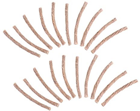 WESIEVYA Fire Starter Rope 20pcs Natural Beeswax Coated Survival Wick Cord for Camping Barbecue Outdoor Fire Lighting