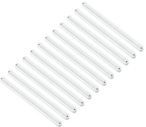 QUARKZMAN Guide Per Cassetti, 12Pezzi 235mm - Guide Laterali In Plastica Per Cassetti, Guide Scanalate Montate Lateralmente Per Cassetti Di Armadi Comodini Guardaroba (Bianco)