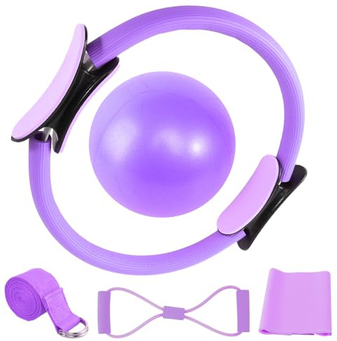Pilates Set Pilates Home Pilates Essential Kit per Donne con Pilates Ball 25cm Pilates Ring Cintura Yoga 2 Pilates Resistance Band Set Accessori Pilates Kit Home Pilates Kit Ginnastica Pilates