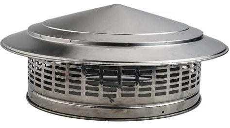 LZZYFPX 250 mm/300 mm Kamin Schornsteinhut Dachhaube Metall Zylinderhut Rauchabzug Regenkappe Abdeckung Ofenrohr Schornsteinkappe Regenschirm Runde Regenkappe(300mm)