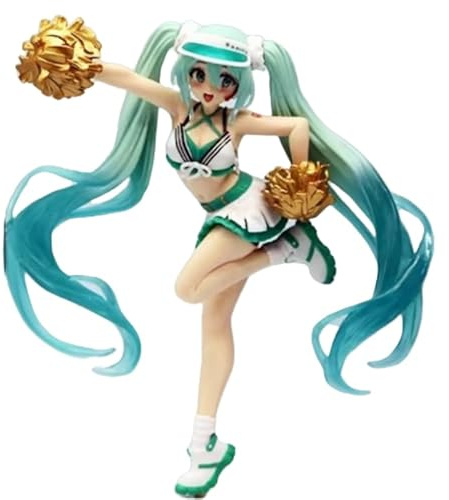 REOZIGN Figura Hatsune, Figura de Pom-Pom Girl saltando, Figura de anime Hatsune, 19 cm, PVC, modelo de acción, decoración, regalos