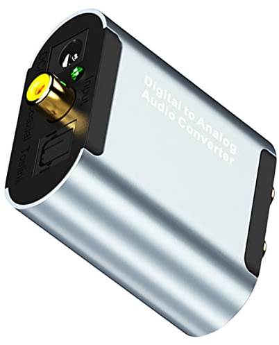 Gadpiparty Optical Fiber Audio Converter Analogue to Digital Dac Converter Coax Adapter Audio Switching