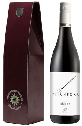 Twelve Green Bottles | Pitchfork Shiraz 75cl | 14% ABV | Vegan | South Eastern Australia | Fruity & Smooth Red Wine | Branded Gift Box