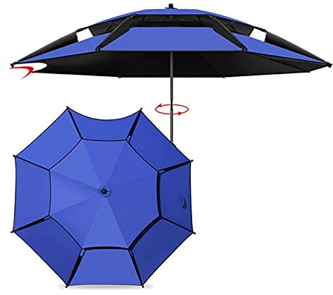 UQACHG Ombrellone da Giardino, Ombrellone da Tavolo, con Stecche Robuste, per Uso Esterno, Mercati, Cortili, Terrazze, Blu, Viola, Bianco,Purple-2.0M