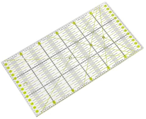 Regla de Costura 15x30cm - Regla Patchwork de Precisión con Marcas Angulares, Ideal para Quilting, Costura y Proyectos de Confección, Accesorio de Costura