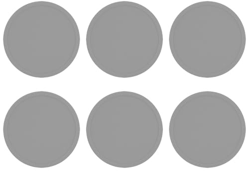 6Pcs Silicone Coasters Grey Round Heat Resistant Non-Slip Cup Mats for Coffee Tea Beer Wine Drink Glass Bottle Mugs Hot Dishes Pot Holders for Home Bar Office Outdoor Table Countertops Easy Clean