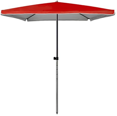 Generico Ombrelloni Da Esterno Quadrato 2x2.0m, Parasole Da Spiaggia,ombrellone Da Tavolo Con Tettuccio Parasole Per Esterni (Red,2x2.0m)