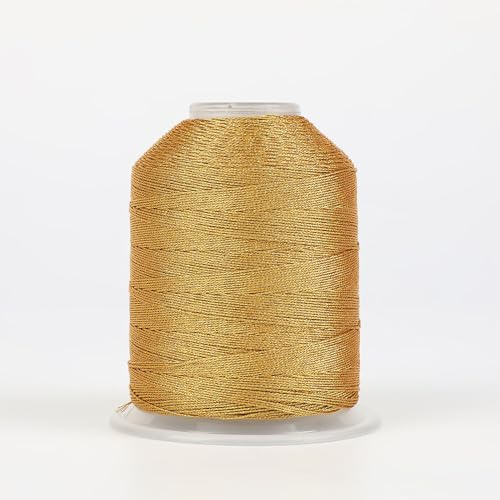 Aniyan Metallic Gold Kordel 600m– Goldene Schnur für DIY Basteln, Armband, Geschenkpapiere & Dekoration – Geflochtene Goldfaden (0.4mm) – Hochzeit, Verpackung, Perlenfäden (Gold)