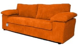 Amalfi 3+2 Seater Sofa Set, Jumbo Cord Fabric, Many Colours (ORANGE, 3 SEATER)