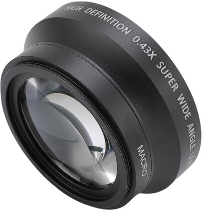 YUEHISY 67 Mm 0,43 X Lentille Supplémentaire à Grand Angle, 2 en 1 Fixation de la Lentille Supplémentaire pour la Photographie de la Caméra