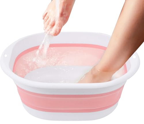 Vasca da bagno per pediluvio, vasca per pediluvio, secchio morbido per pedicure, leggera e portatile, pattumiera per spa, vasca da bagno da giardino all'aperto per uso caldo con area nuoto