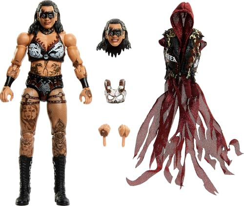 Mattel WWE Ultimate Edition - Rhea Ripley, action figure da collezione con 30 punti d'articolazione, accessori come teste e mani intercambiabili inclusi, 8+ anni, JHV96