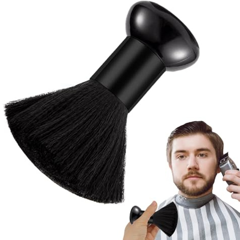 Hairdressing Brush Neck Duster - Professional Hair Cutting Dust Brush | Soft Nylon Bristles for Face and Neck Cleaning, Nail Dust Brush Tool for Salon, Barber Shop or Home Use