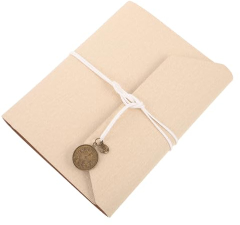 GALPADA Album Fotografico Fai da Te a Fogli Mobili Beige in PU Pagine Protettive Laminato, Set Creativo per Ricordi di Viaggio, Matrimonio e Natale, Libro dei Ricordi Personalizzabile per