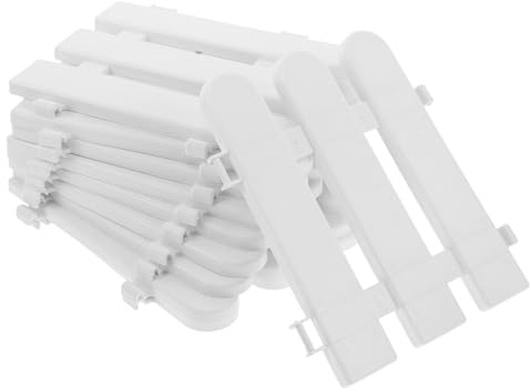 Ciieeo Staccionata di Plastica Bianca per Giardino e Cortile, 10 Pezzi Fibbie Incastro, Facile da Montare, Decorazione Elegante per Aiuole e Prato