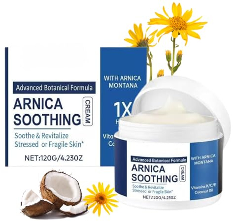 Arnica Soothing Bru/ise Cream with Vitamins K for Bru_ising &Swe_lling,120g | Extra Strength Fast-Acting for Swe_lling & Thin Skin with Vitamins K, C & E – Non-Greasy Moisturising Cream for Face & Body