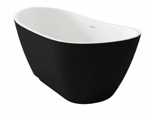 Balneo Parma Baignoire autoportante en acrylique Noir 170 x 72 x 66 cm