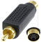 SVHS 4 Pines S-Video a Compuesto RCA Fono Convertidor Adaptador Oro