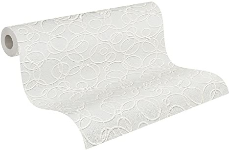 A.S. Création überstreichbare Vliestapete Meistervlies Tapete 25,00 m x 1,06 m weiß Made in Germany 561114 5611-14