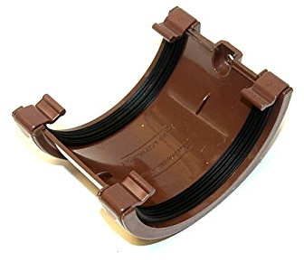Marshall Tufflex Half Round Gutter 112mm Union Joint RWU1 (Brown)