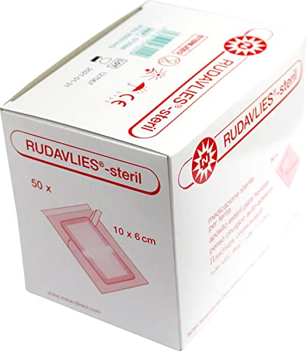 Noba Rudavlies® Steril, Verbandpflaster, Verband, große Auswahl, 50 Stück - 10 x 6 cm