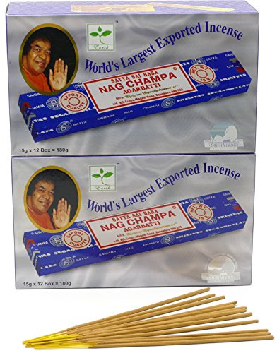 Satya Nag Champa Räucherstäbchen 15 g, 24 packs = 288 sticks
