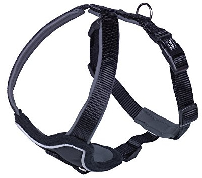 Nobby Komfort Geschirr Classic Preno, schwarz/grau L: 45-50 cm, B: 25 mm, 1 Stück