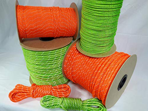 6mm / 20m Polyesterseil, Leuchtend Orange, reflektierend (0,95€/m)