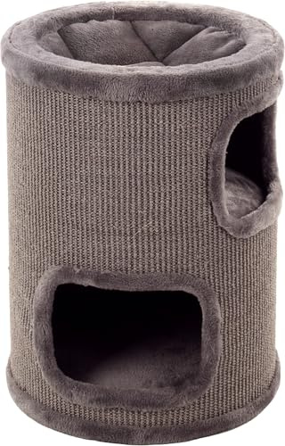 Flamingo griffoir pour Chat – Tonneau à Gratter pour Chat Enes S - 56 cm Hauteur – Ø 42 cm - Gris